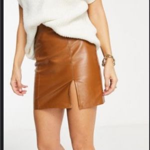 ASOS vegan leather skirt